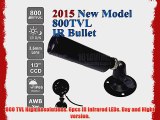 101AV LC-F8036R IR 800TVL Sony CCD Mini Bullet Camera 3.6mm CCTV Day Night 6pcs Infrared LEDs