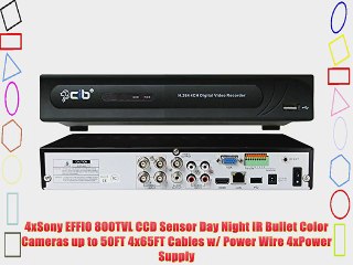 Video herunterladen: CIB K404W500G8752 4CH Network Security Surveillance DVR w/ Four CCD Cameras S...