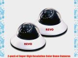Revo RCDS30-2BNDL 600TVL Indoor Dome Surveillance Cameras with 80-Feet Night Vision (2-Pack)