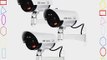 Masione 3 PACK OUTDOOR FAKE / DUMMY SECURITY CAMERA w/ Blinking Light (Silver) CCTV SURVEILLANCE