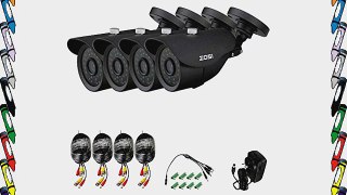 ZOSI 4 Pack 1/3 800TVL 960H High Resolution Security Surveillance CCTV Camera Kit 42 Led Had
