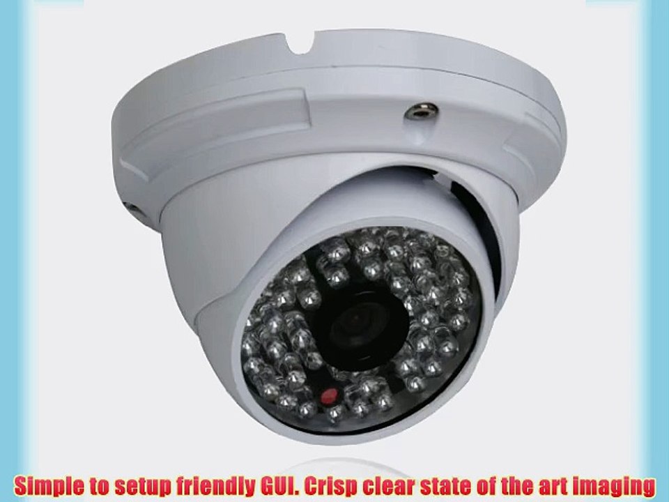 ANRAN CMOS 700TVL Day Night Vision Waterproof CCTV Security Metal Dome Camera 3.6mm Wide View