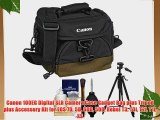 Canon 100EG Digital SLR Camera Case Gadget Bag plus Tripod plus Accessory Kit for EOS 7D 5D