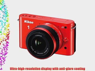 Nikon 1 J2 10.1 MP HD Digital Camera with 10-30mm VR Lens (Orange)