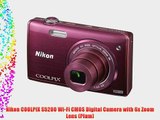 Nikon COOLPIX S5200 Wi-Fi CMOS Digital Camera with 6x Zoom Lens (Plum)