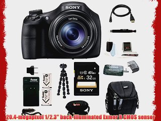 Sony Cyber-shot DSC-HX300 Digital Camera with Replacement Battery and Charger Kit and 32GB