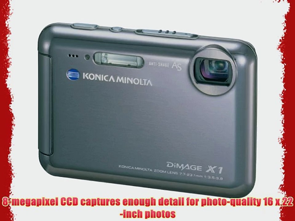 Konica Minolta Dimage X1 8MP Digital Camera with 3x Anti Shake Zoom (Cradle Included)
