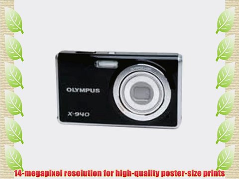 Olympus X-940 14MP Digital Camera with 4x Wide Angle Zoom and 2.7-inch LCD (BLACK)