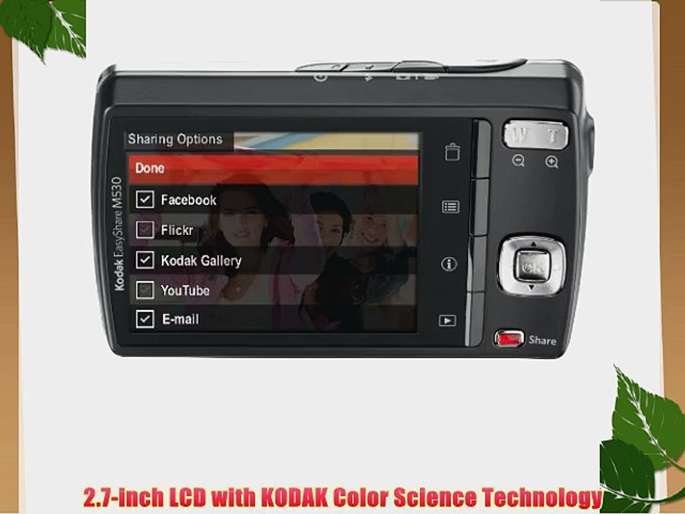 Kodak Easyshare M530 12 MP Digital Camera with 3x Wide Angle Optical Zoom and 2.7-Inch LCD