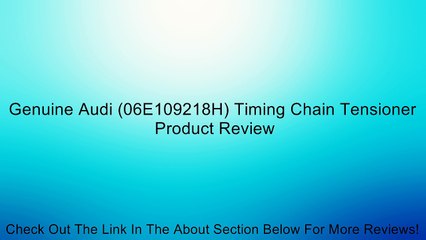 Genuine Audi (06E109218H) Timing Chain Tensioner Review