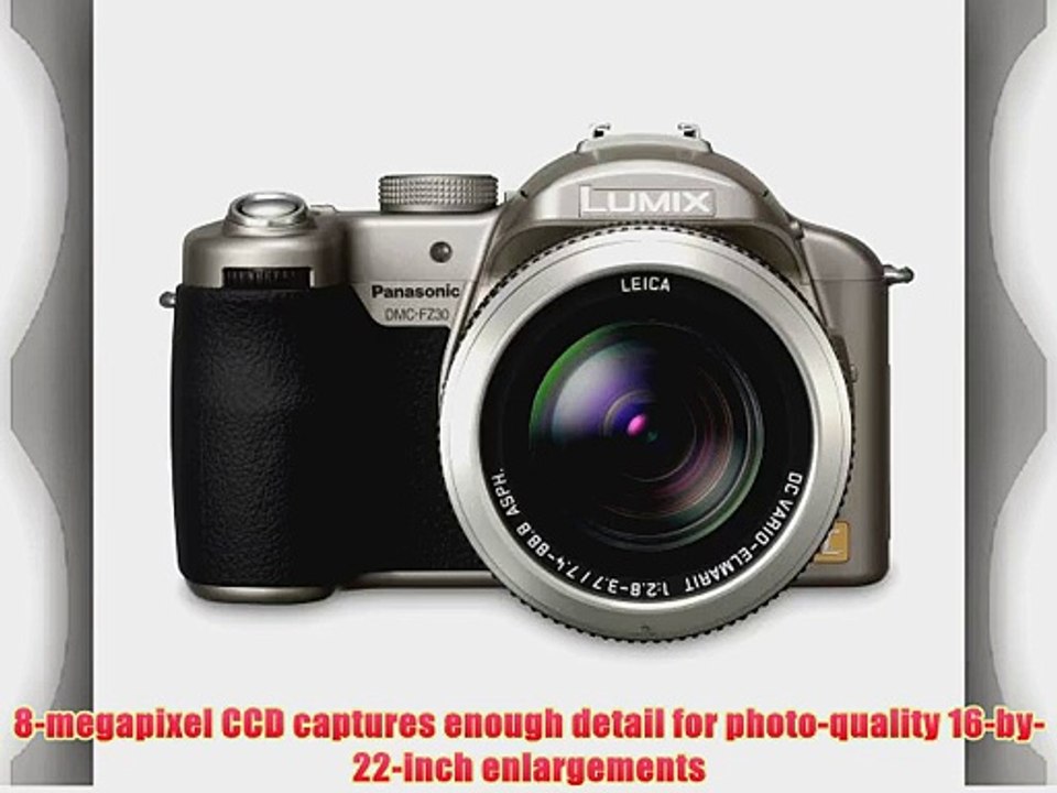 Panasonic Lumix DMC-FZ30S 8MP Digital Camera with 12x Image Stabilized Optical Zoom (Silver)
