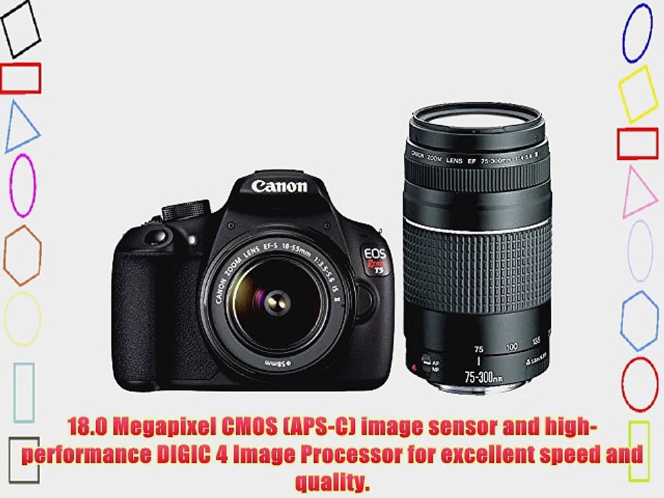 Canon EOS Rebel T5 with 18-55mm and 75-300mm Lenses
