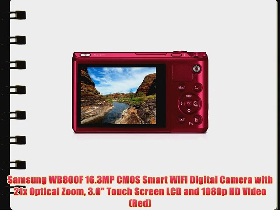 Samsung WB800F 16.3MP CMOS Smart WiFi Digital Camera with 21x Optical Zoom 3.0 Touch Screen