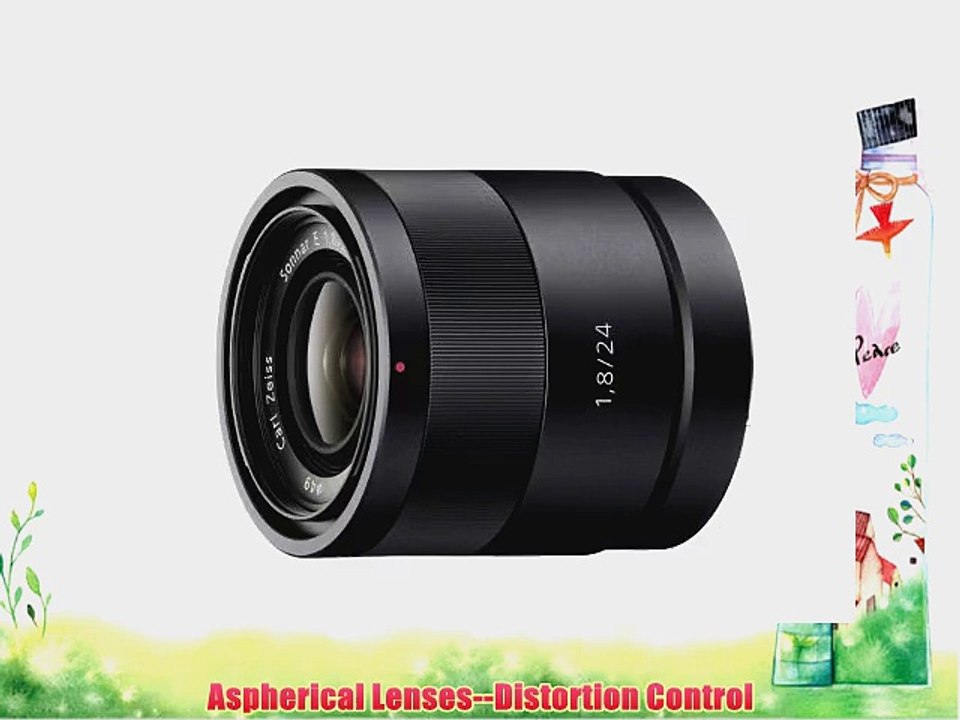 Sony Carl Zeiss Sonnar T E 24mm F1.8 ZA Lens for Sony NEX Cameras   49mm UV Filter   Lens Pen
