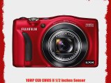 Fujifilm FinePix F770EXR 16 MP Digital Camera with 20x Optical Zoom (Red)