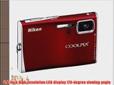 Nikon Coolpix S52 9MP Digital Camera Zoom with 3x Optical Vibration Reduction Zoom (Red)