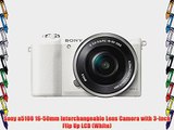 Sony a5100 16-50mm Interchangeable Lens Camera with 3-Inch Flip Up LCD (White)