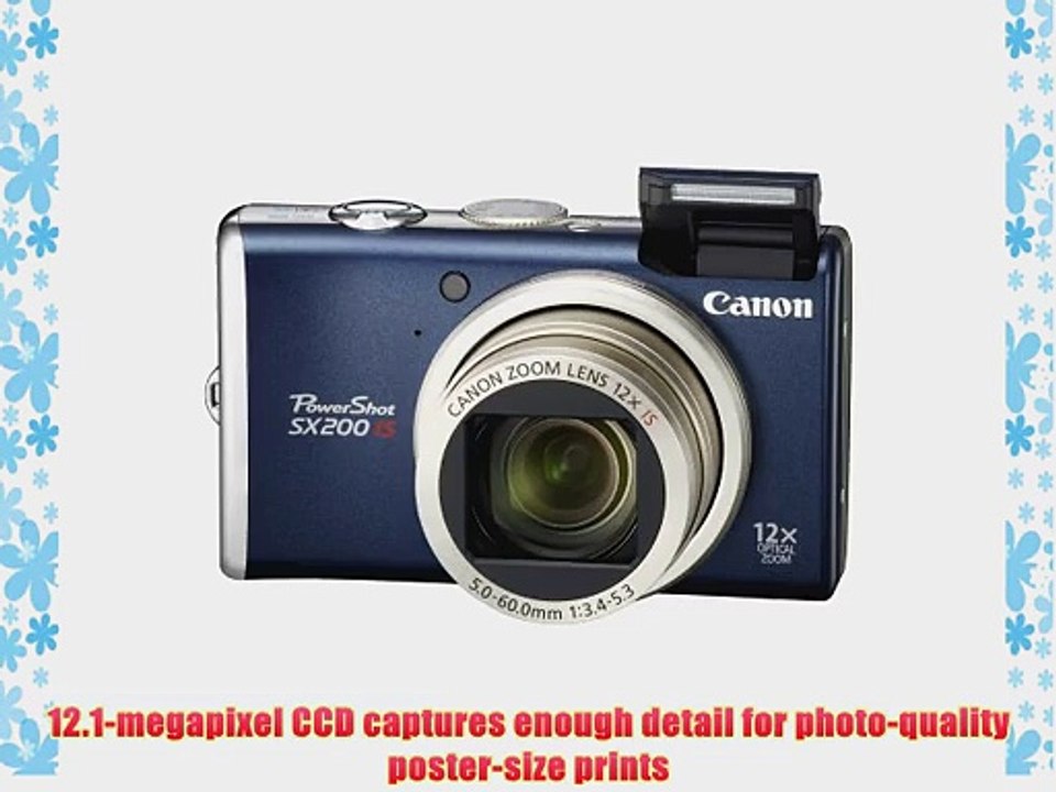 Canon PowerShot SX200IS 12.1 MP Digital Camera with 12x Wide Angle Optical Image Stabilized