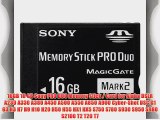 16GB 16 GB Sony PRO DUO Memory Stick / Card for Alpha DSLR A230 A330 A380 A450 A500 A550 A850