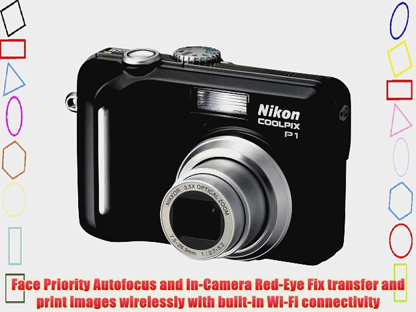 Nikon Coolpix P1 8MP Digital Camera with 3.5x Optical Zoom (Wi-Fi 