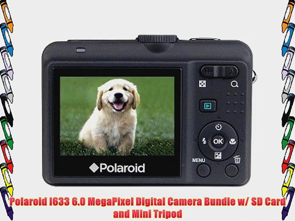 Polaroid I633 6.0 MegaPixel Digital Camera Bundle w/ SD Card and Mini Tripod