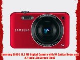 Samsung SL605 12.2 MP Digital Camera with 5X Optical Zoom and 2.7-Inch LCD Screen (Red)