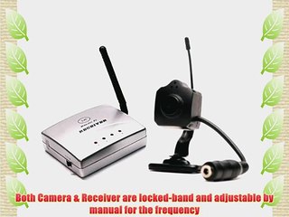 Locked-band Mini Wireless Full Motion Color Camera w/4-Channel Receiver