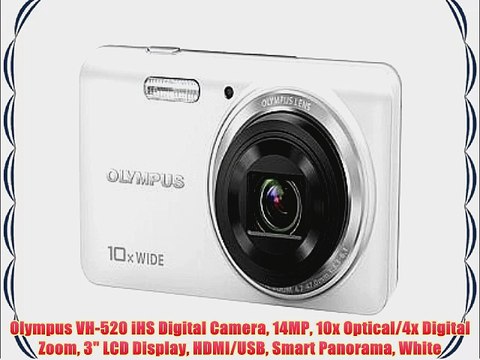 Olympus VH-520 iHS Digital Camera 14MP 10x Optical/4x Digital Zoom 3 LCD Display HDMI/USB Smart