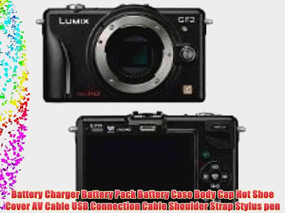 Panasonic Lumix DMC-GF2KBODY 12.1 MP Compact System Camera Body with 3 LCD Display
