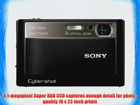 Sony Cybershot DSC-T20 8MP Digital Camera with 3x Optical Zoom and Super Steady Shot (Black)