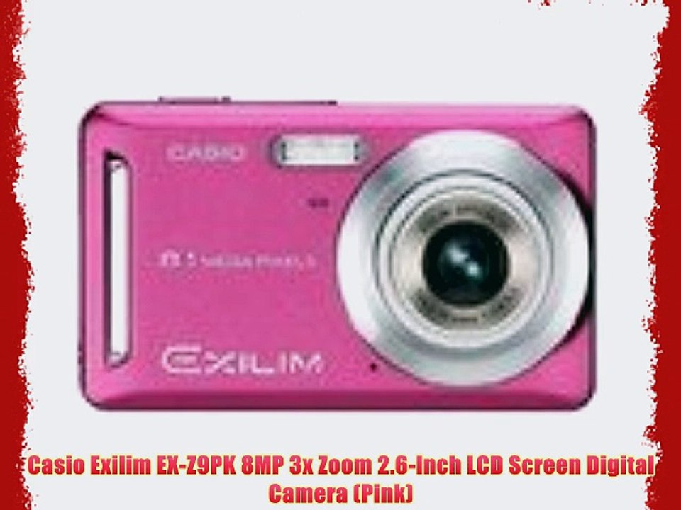 Casio Exilim EX-Z9PK 8MP 3x Zoom 2.6-Inch LCD Screen Digital Camera (Pink)