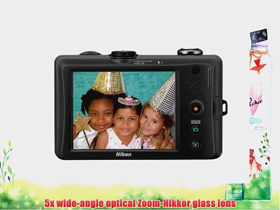 Nikon Coolpix S1100pj 14 MP Digital Camera with 5x Wide Angle Optical Vibration Reduction (VR)