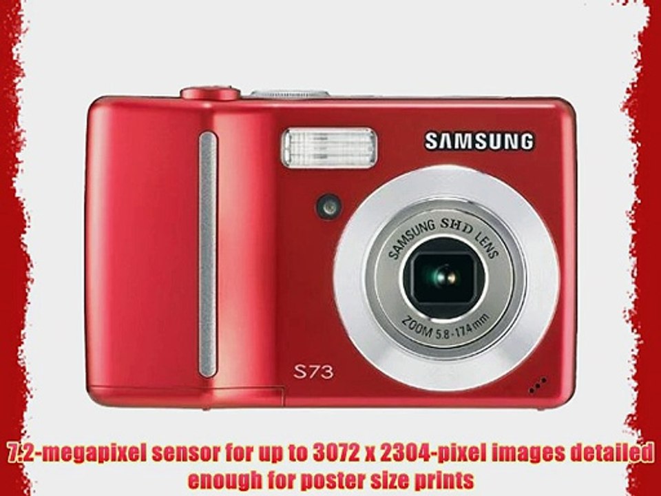 Samsung Digimax S73 7.2MP Digital Camera with 3x Optical Zoom (Red)