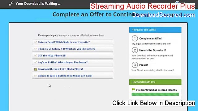 Streaming Audio Recorder Plus Full Download (Free of Risk Download)