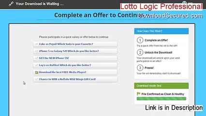 Lotto Logic Professional Cracked (Instant Download 2015)
