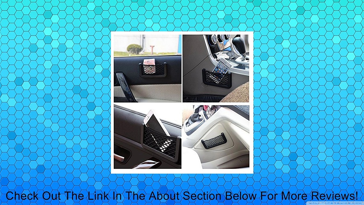 Mudder Universal Car Organizer Storage Net Bag Phone Holder Pocket (Black) Review