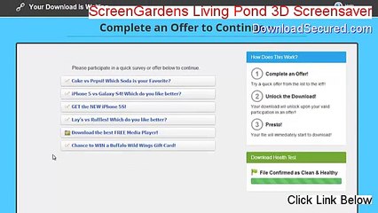 ScreenGardens Living Pond 3D Screensaver Download [Legit Download 2015]