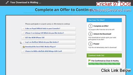Cricket 97 DOS Key Gen (Download Now)