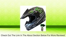 DOT ATV Motocross Helmet Combo 405_161 Green/Matt Black gloves goggles (L) Review