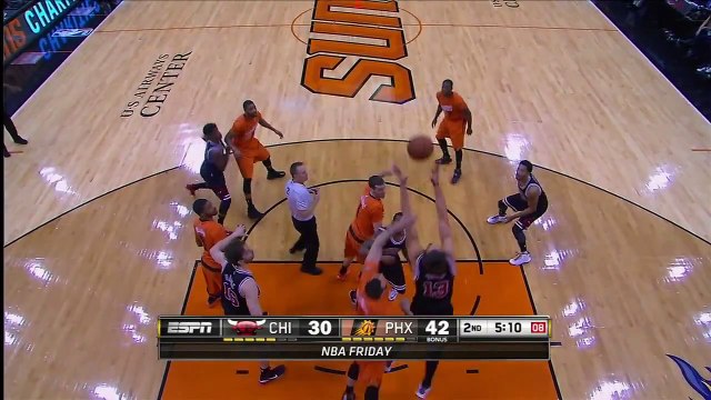 Derrick Rose to Jimmy Butler Alley-oop Dunk - Bulls vs Suns - January 30, 2015 - NBA Season 2014-15