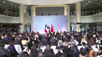 Manuel Valls à Shanghai en Chine, le 31 janvier 2015.