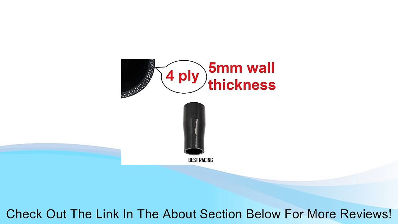 Black 1.5''-2'' Straight Reducer Silicone Hose 38mm to 51mm Review