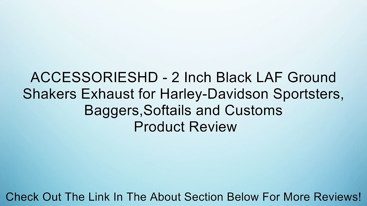 ACCESSORIESHD - 2 Inch Black LAF Ground Shakers Exhaust for Harley-Davidson Sportsters, Baggers,Softails and Customs Review