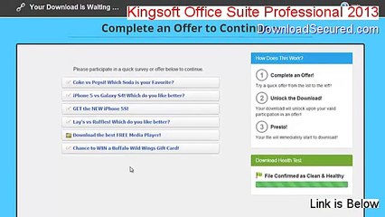 Kingsoft Office Suite Professional 2013 Free Download - Risk Free Download