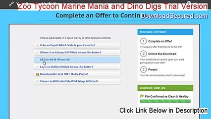 Zoo Tycoon Marine Mania and Dino Digs Trial Version Crack [Free of Risk Download 2015]