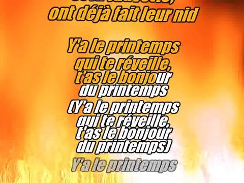 KARAOKE MICHEL FUGAIN Avec le big bazar - Le printemps