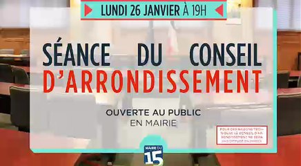 Conseil d'Arrondissement du Lundi 26 Janvier 2015