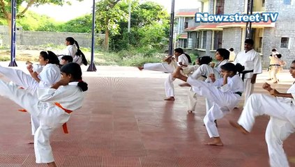 Akshay trains martial arts to visually impaired girls