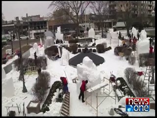 Ice sculpture contest underway in USA