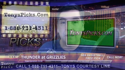 Memphis Grizzlies vs. Oklahoma City Thunder Free Pick Prediction NBA Pro Basketball Odds Preview 1-31-2015